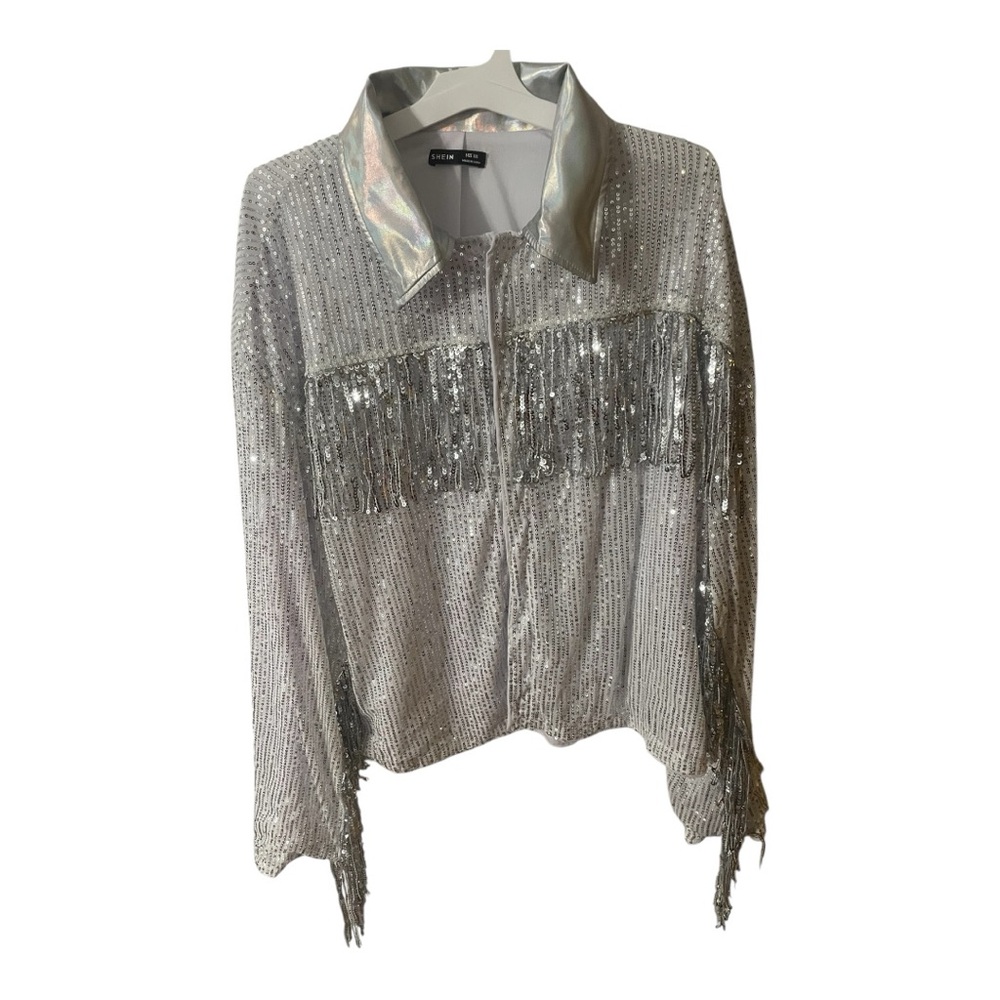 Fringe & Shiny Sequin Jacket xxl